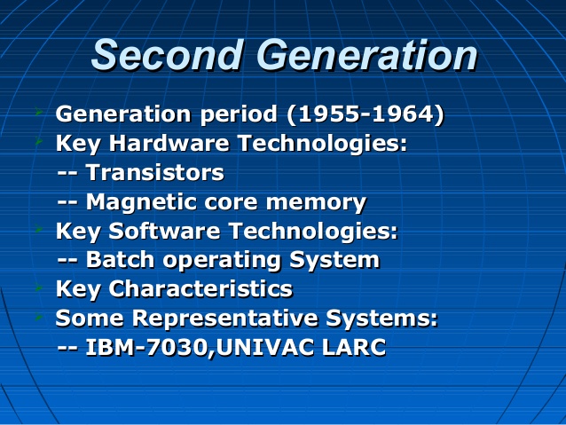 Key Characteristics Of Computer Generations